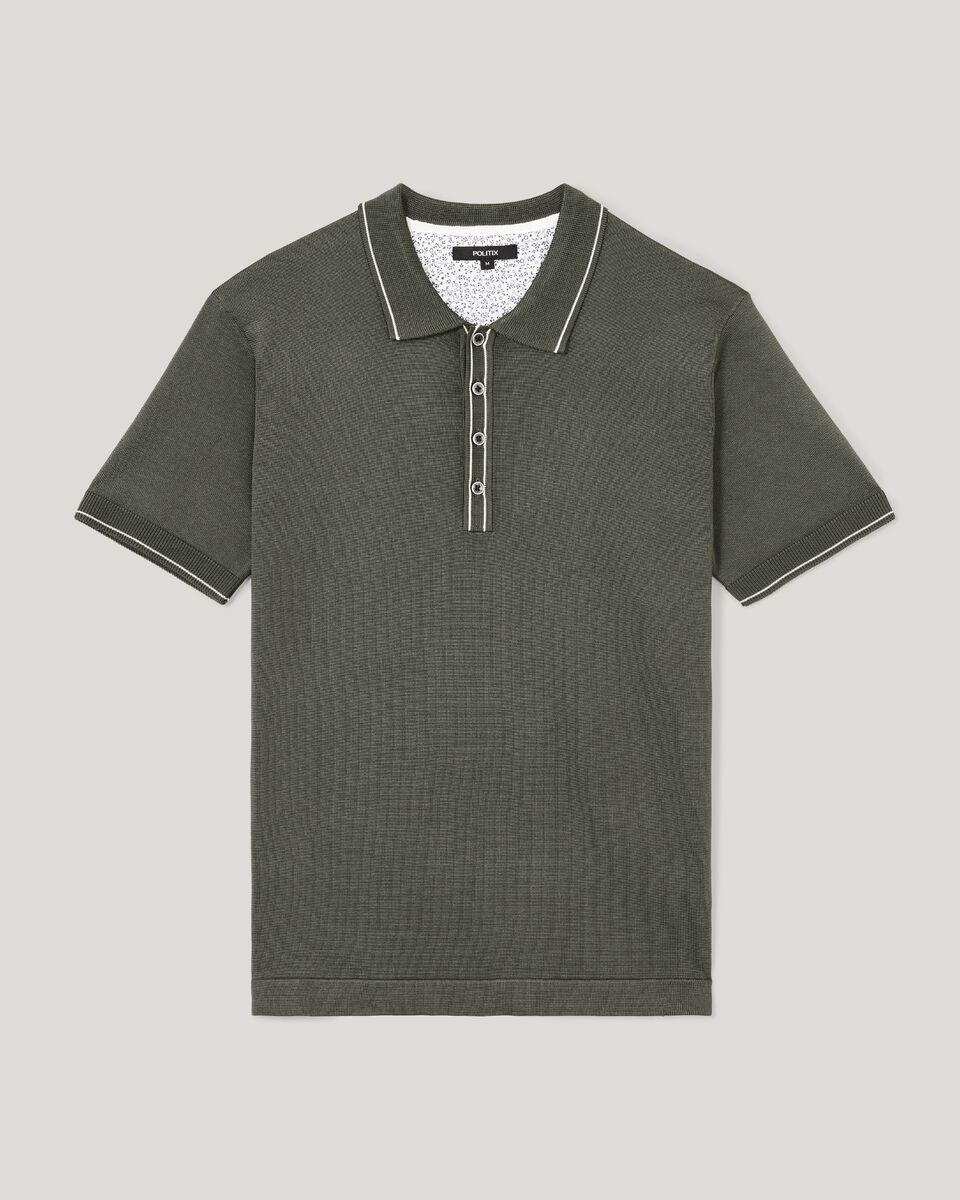 Cedric Short Sleeve Knit Polo